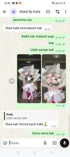 Testimonial Buket Bunga tegal sumedang