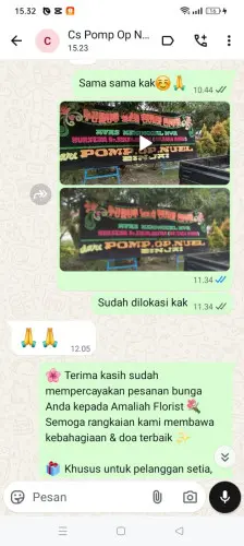 Testimonial Papan Bunga tegal sumedang