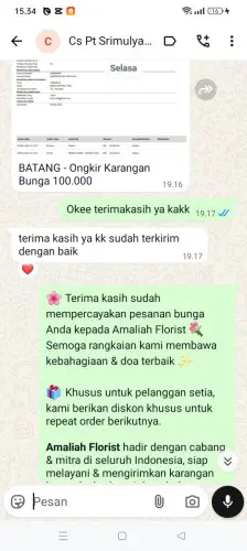 Testimonial Papan Bunga tegal sumedang