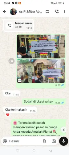 Testimonial Papan Bunga tegal sumedang