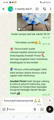 Testimonial Standing Flower tegal sumedang