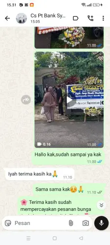 Testimonial Papan Bunga tegal sumedang
